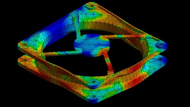 Mechanic simulation engineering - Stress and breakpoint analysis of fan under force and moment conditions