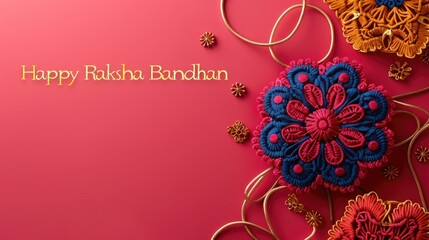 Joyful bonding: happy raksha bandhan, celebrating cherished bond between siblings, marked by traditional tying of rakhi, heartfelt promises, enduring love that strengthens family ties.