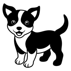 Adorable Puppy Vector Illustration: Capturing Playfulness in Art