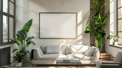Interior Design Reference. Modern Elegant Living Room Design in 3D Rendering 