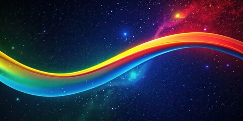 Colorful wave with red stripe on the left and yellow stripe on the right, wave, colorful, abstract, design, pattern, vibrant, fluid, motion, art, background, texture, gradient, colorful, red