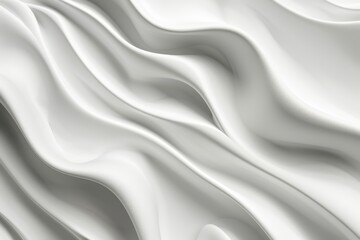 Abstract white 3D wavy background.