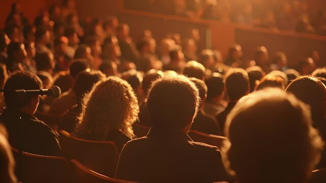 Faint murmur of the audience blending into the smooth jazz soundtrack.