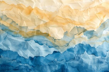 Obraz premium Abstract watercolor background in blue and yellow
