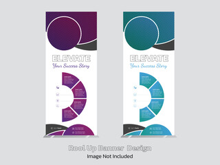 unique and eye catching roll up banner design and template 