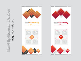 unique and eye catching roll up banner design and template 
