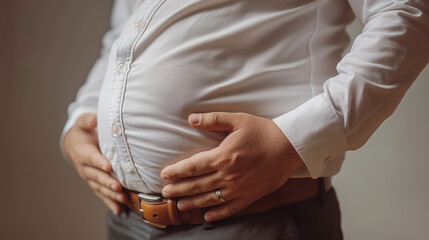 肥満の男性ビジネスマン