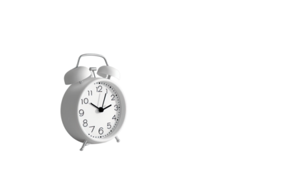 Alarm clock on a transparent background