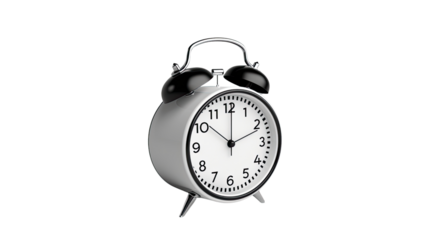 Alarm clock on a transparent background