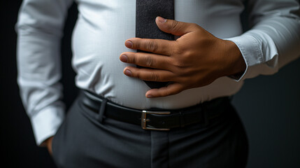 Obraz premium 肥満の男性ビジネスマン