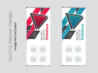 unique and eye catching roll up banner design and template 