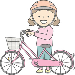 自転車と女の子