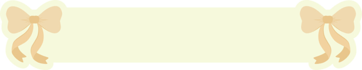 Cute Ribbon Page Header Bow Title Box Vintage Label Text Box