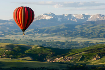 Obraz premium Floating Dreams: The Hot Air Balloon Adventure