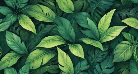 Fototapeta premium Leaf background. Green leaf patern background