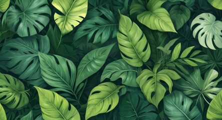 Fototapeta premium Leaf background. Green leaf patern background