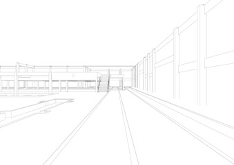 3D illustration of residential project