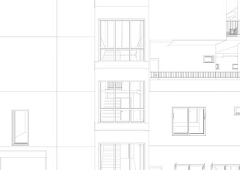 3D illustration of residential project