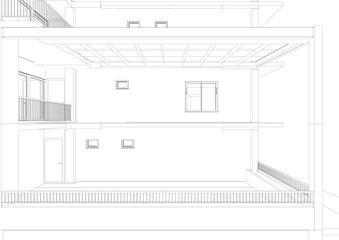 3D illustration of residential project