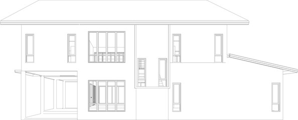 3D illustration of residential project