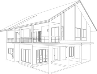 3D illustration of residential project