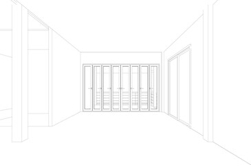 3D illustration of residential project