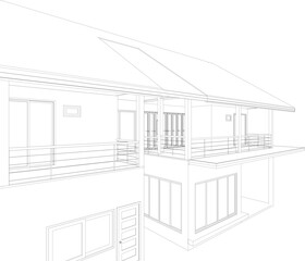 3D illustration of residential project