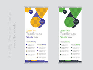 unique and eye catching roll up banner design and template 