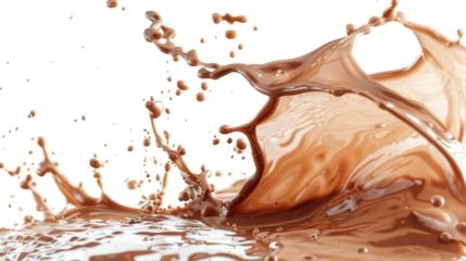 Coffee splash on a transparent background
