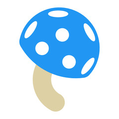 illustration of colored cartoon mushrom icon