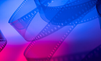 film strip for cinematic colorful colorful poster banner background