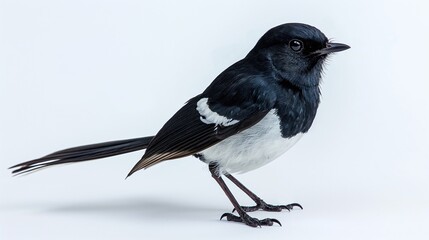 raven on a white plain background