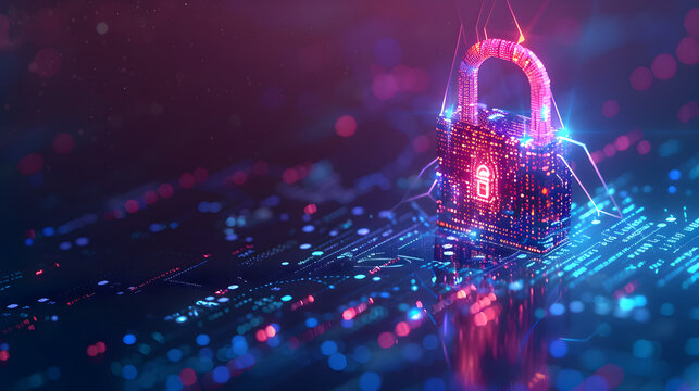 S&eacute;curit&eacute; Cybern&eacute;tique: Protection des Donn&eacute;es Num&eacute;riques sur Fond Bleu