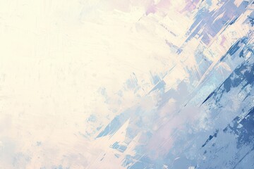 Abstract Blue and White Paint Strokes