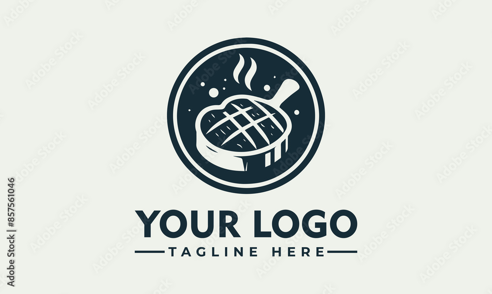 Wall mural steak vector logo a timeless design for restaurant, food, and lifestyle brands embrace the sizzling 