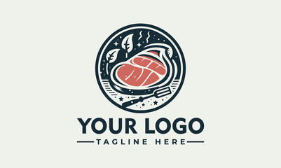 Steak Vector Logo  A Timeless Design for Restaurant, Food, and Lifestyle Brands Embrace the Sizzling Grill, Tender Cuts, and Mouthwatering Flavors with the Enchanting Steak Vector Logo