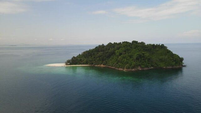 The aerial view of Tunku Abdul Rahman Marine Park in Malaysia