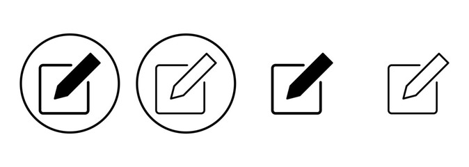 Edit icon set. edit document icon. edit text icon. pencil. sign up