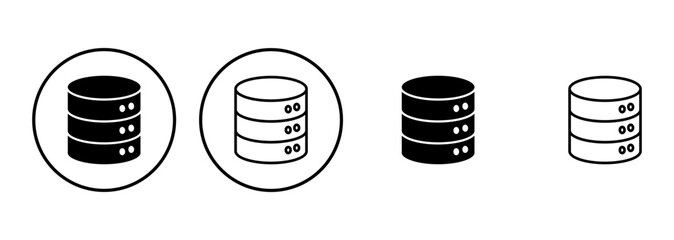 Database icon set. database vector icon