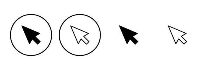 Click icon set. pointer arrow icon. cursor icon vector