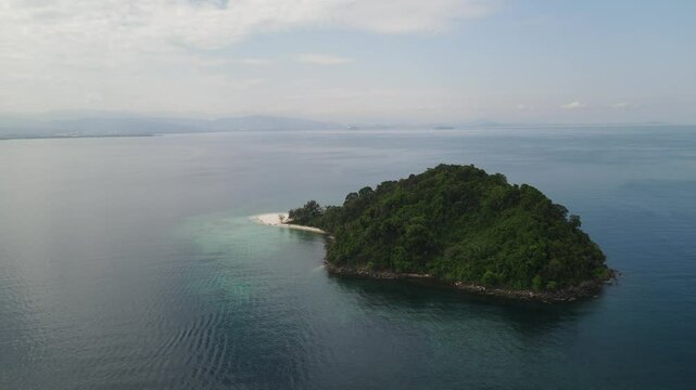 The aerial view of Tunku Abdul Rahman Marine Park in Malaysia