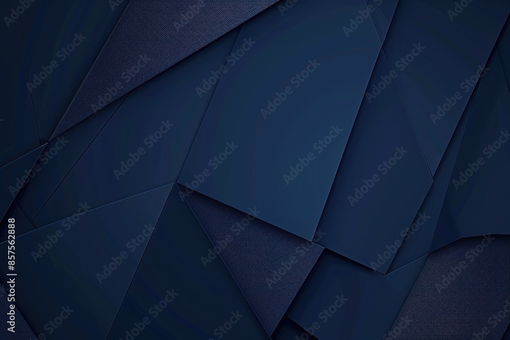 Poster a dark blue background with overlapping geometric shapes. aig51a.