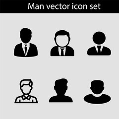  Avatar User, Portrait or Person Head. Vector illustration of Icons
