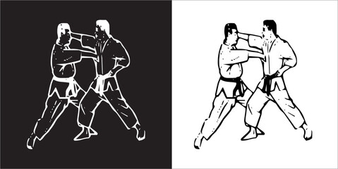  IIlustration Vector graphics of martial art icon