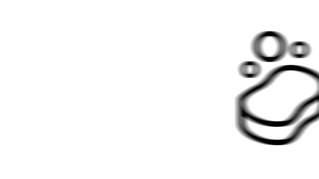 Animation set, soap symbol. Animations: transparency, zooms, transition top to down, transition left to right, slide up to down, slide left to right