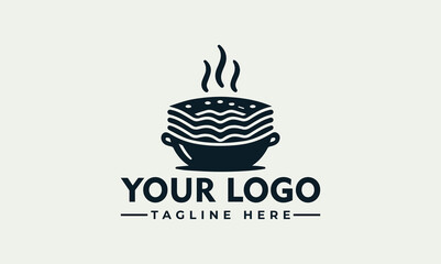 Lasagna Vector Logo Symbolize Home-Cooked Goodness, Family Gatherings, and the Irresistible Taste of Lasagna