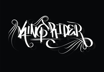 KING RIDER graffiti tag style design