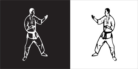  IIlustration Vector graphics of martial art icon