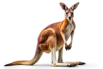 Kangaroo Isolated White Background