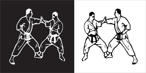  IIlustration Vector graphics of martial art icon